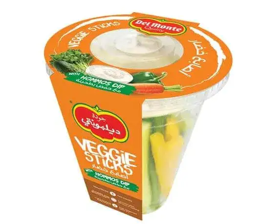 Del Monte Fresh Cut Veggie Sticks With Hummus Dip 200g  